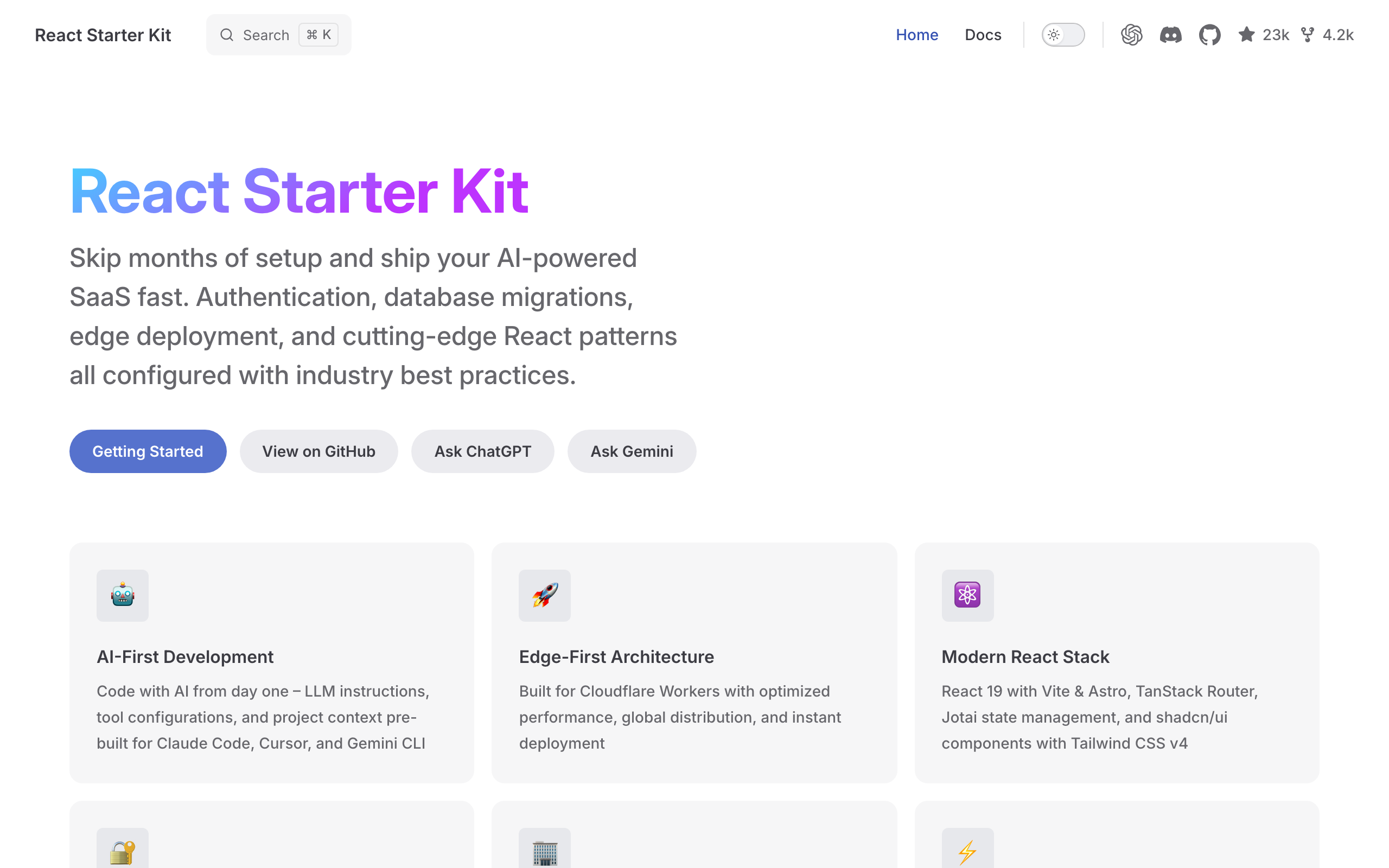React Starter Kit
